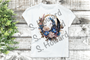 Sublimation T-shirt Graphic  Moon with flower and feathers