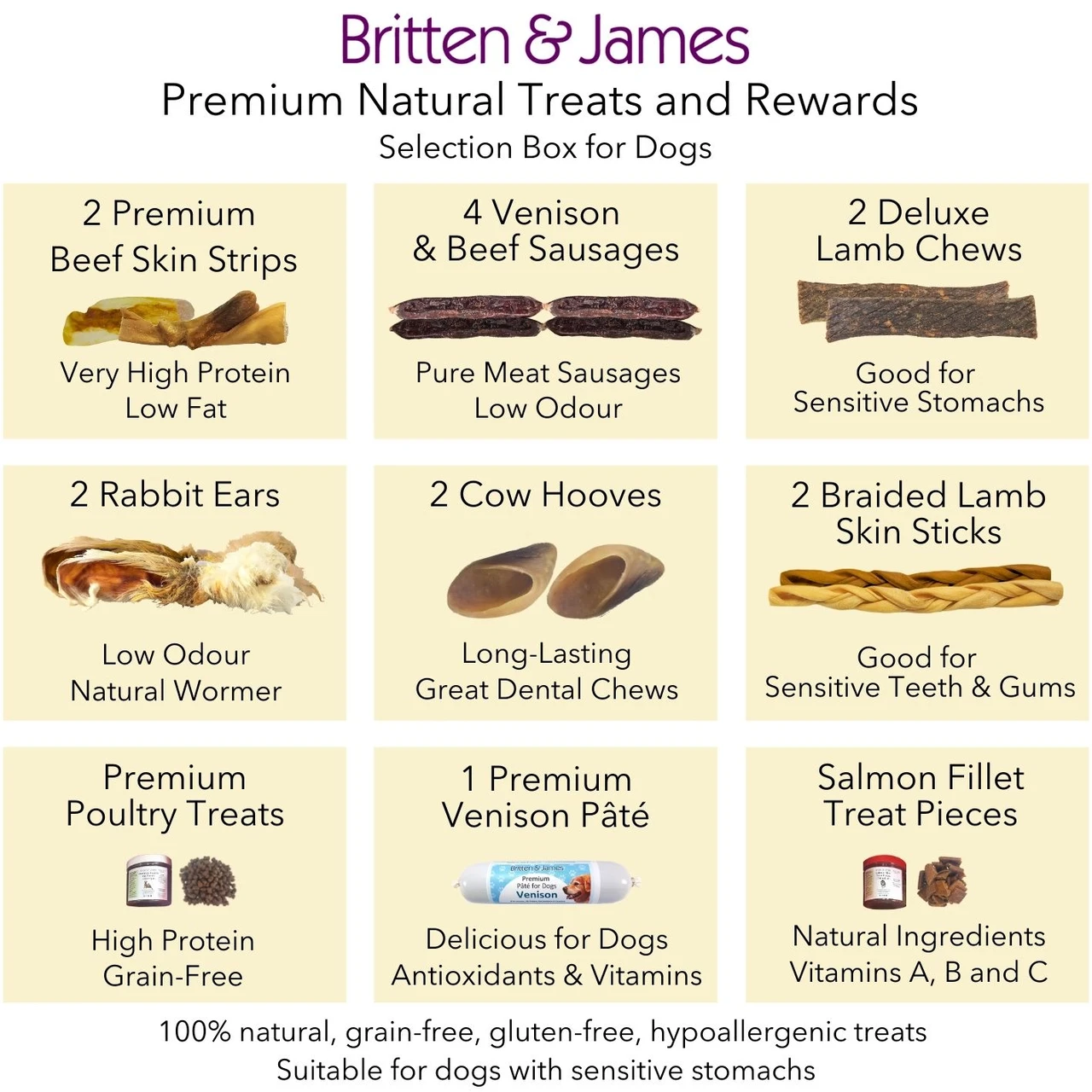 Premium Natural Treats & Rewards Selection Box for Dogs