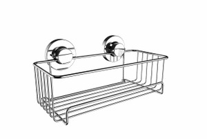 Stainless Steel Single Basket Shower Tidy Suction Fit Stainless Steel Single Basket Shower Tidy Suction Fit