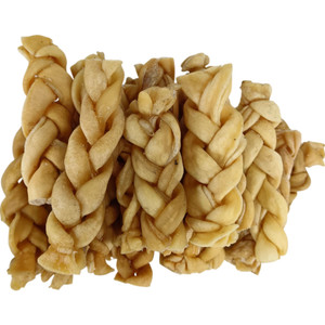 A photograph of Britten & James short braided lamb treats. A photograph of Britten & James short braided lamb treats.