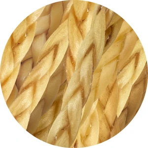 Short Braided Beef Head Skin Sticks for Dogs - 20