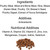 A photograph of our Deluxe Crunchy Hedgehog Food at the bottom, above text reads: Ingredients: Poultry Meal, Meat and Bone Meal, Rice, Maize Gluten Meal, Poultry  Oil, Brewer’s Yeast, Poultry Digest, Extract of Yucca Schidigera. Additives: Antioxidants.  Nutritional Additives: Vitamin A, Vitamin D3, Vitamin E, Zinc, Iron, Manganese, Copper, Iodine, Selenium.