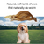 Dog licking its mouth, looking at a lamb ear.  Text reads "Natural, soft lamb chews that naturally de-worm" Dog licking its mouth, looking at a lamb ear.  Text reads "Natural, soft lamb chews that naturally de-worm"