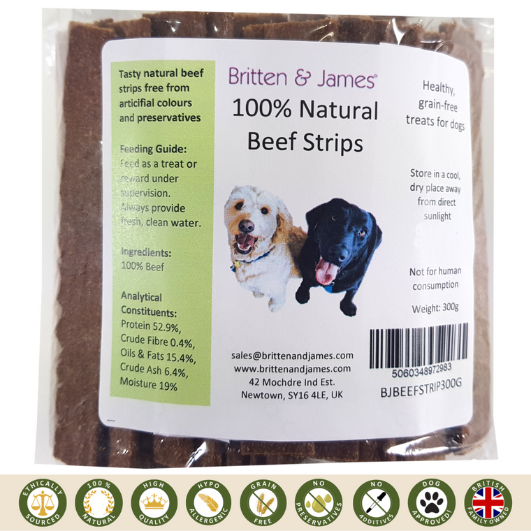 Pure Beef Chews for Dogs 300g