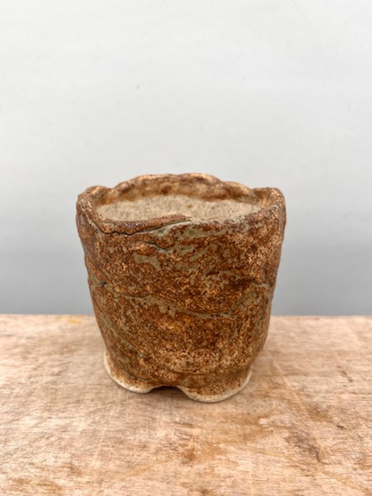 Jerry Garner High-Fired Handmade Pot - ~4"x4"x4" JG - 3