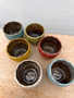 Scalloped Edge Glazed Ceramic Pot (F-Case of 6)