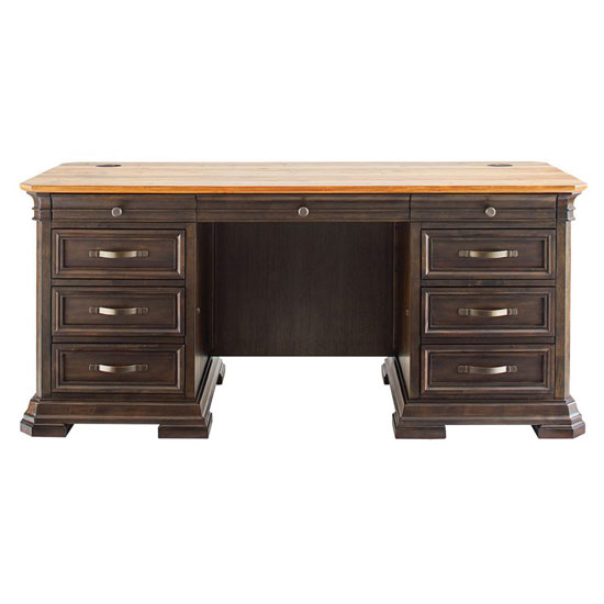 OfficeSource Stockton 66"W Executive Desk COE Distributing