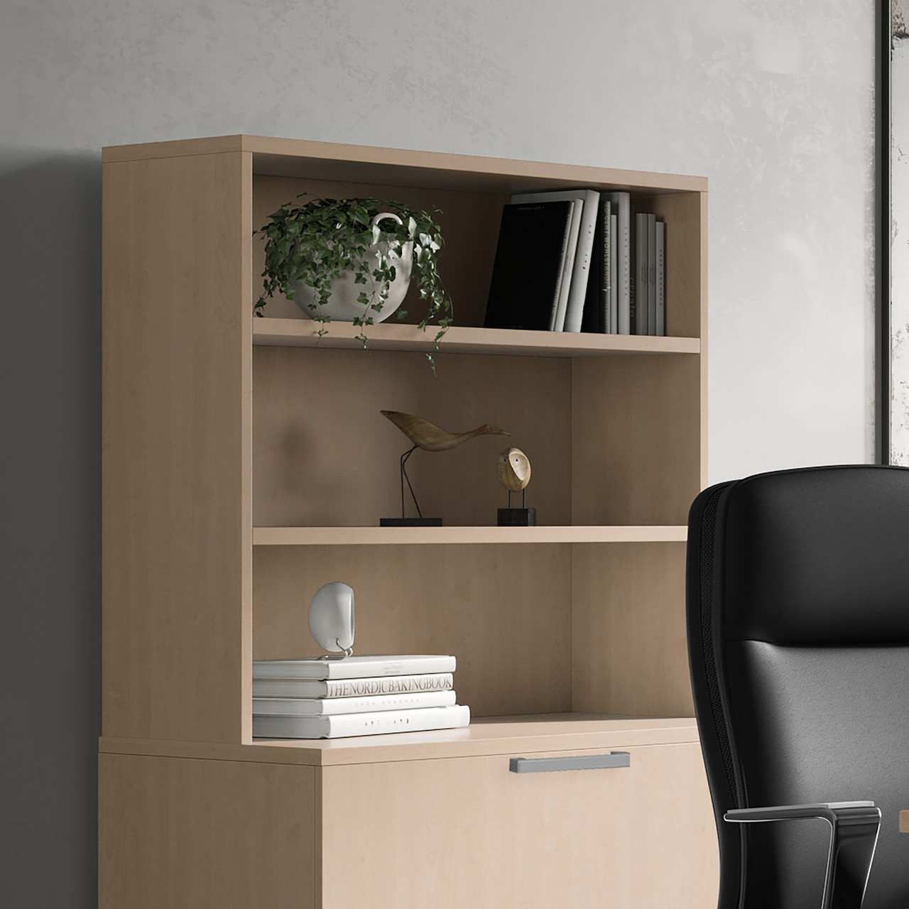 OfficeSource Open Hutch Bookcase - 35.5