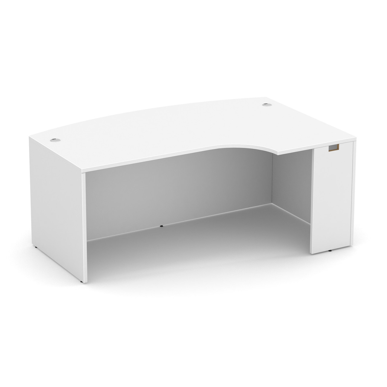 OfficeSource | OS Laminate | Bow Front Desk Shell with Right Corner Extension - Image 2