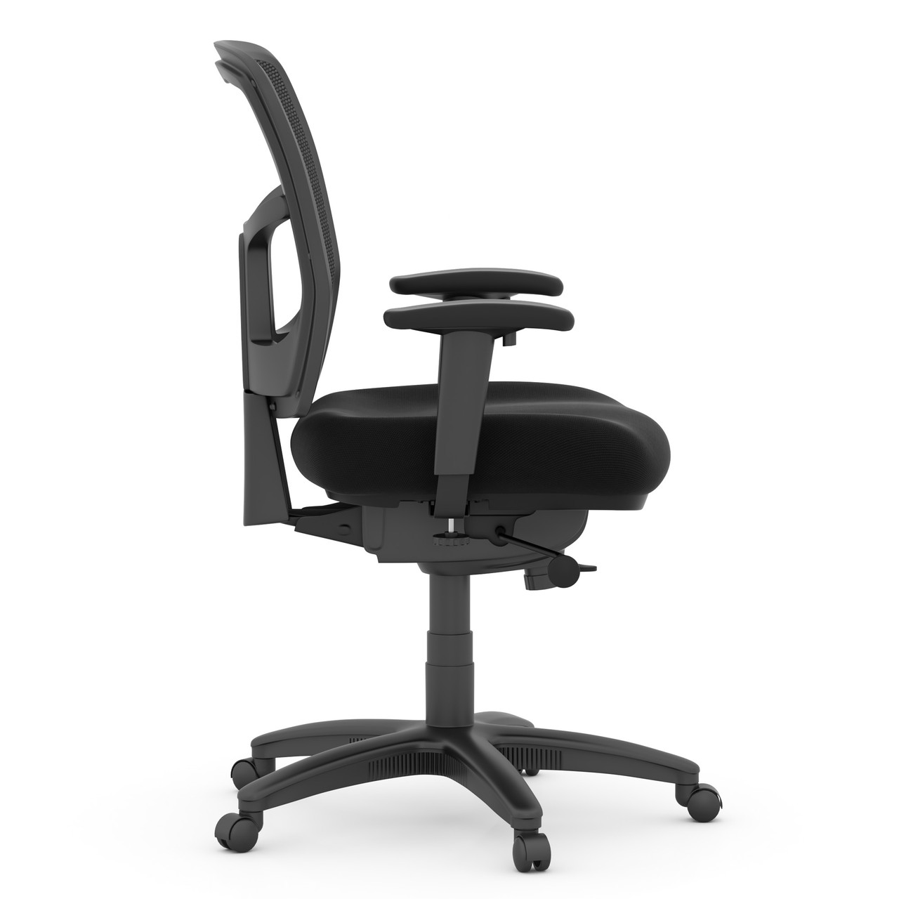 OfficeSource | CoolMesh Basic | Task Chair with Fabric Seat and Black Frame - Image 2