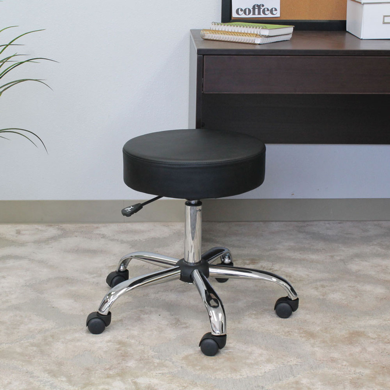 OfficeSource Medical Stools Medical Stool with Polished Chrome