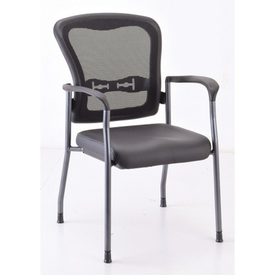 OfficeSource | CoolMesh | Mesh Back Guest Chair with Arms and Titanium Gray Frame - Image 6