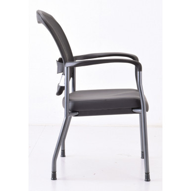 OfficeSource | CoolMesh | Mesh Back Guest Chair with Arms and Titanium Gray Frame - Image 7