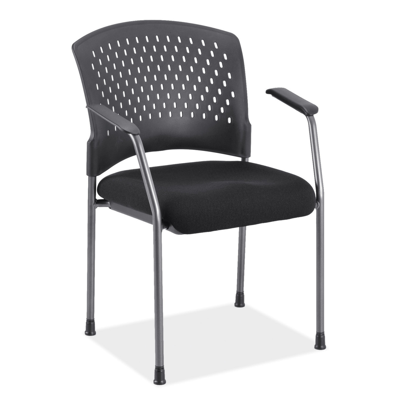 OfficeSource | Aero | Guest or Side Chair with Arms, Black