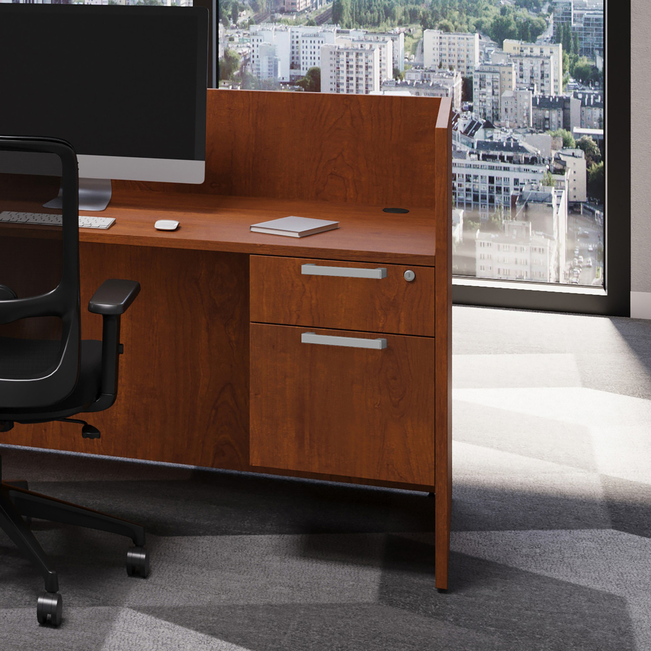 OfficeSource OS Laminate Collection 2 Drawer Hanging Pedestal - Box/File - Image 10