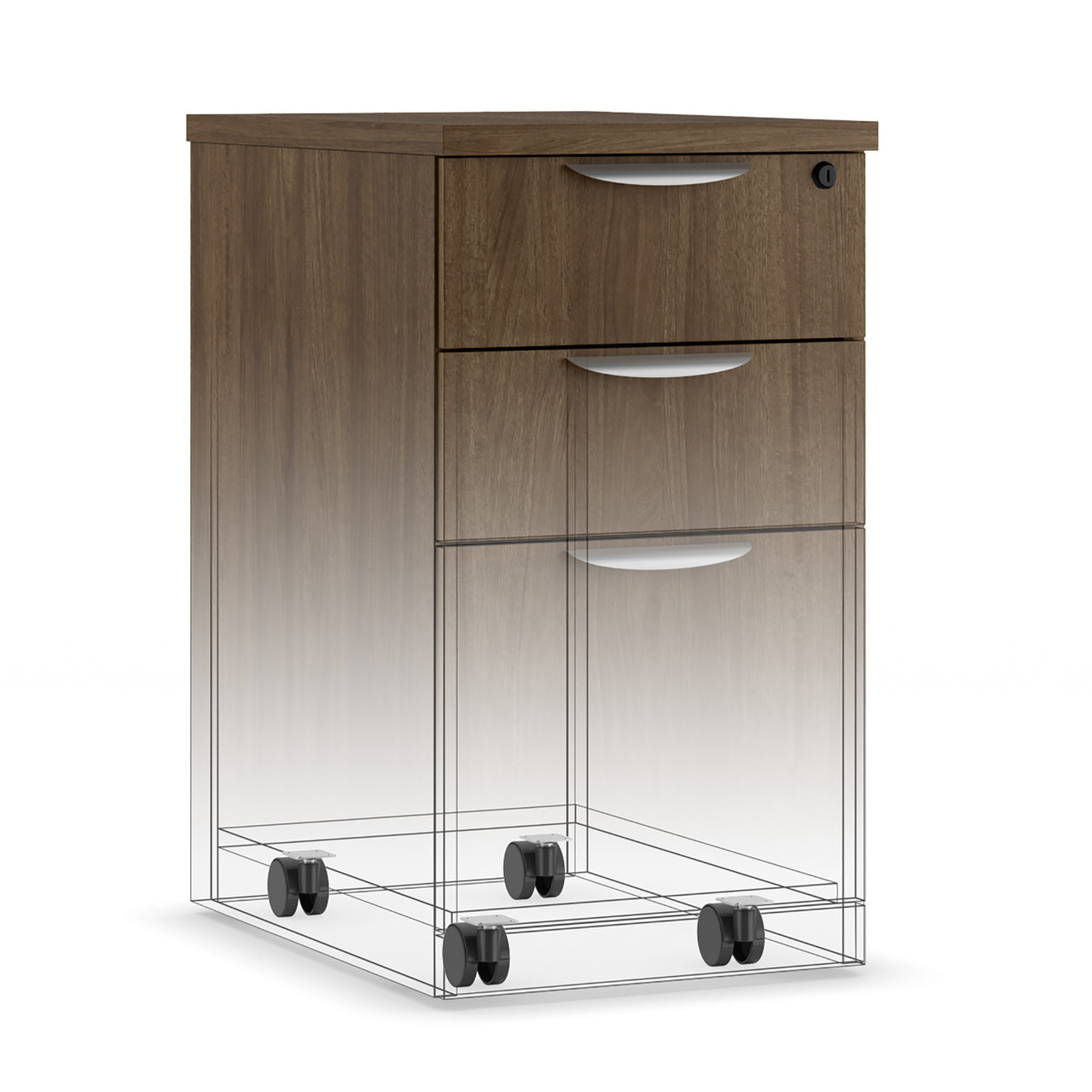 OfficeSource | OS Laminate | 3 Drawer Mobile Pedestal - Box/Box/File - Image 10