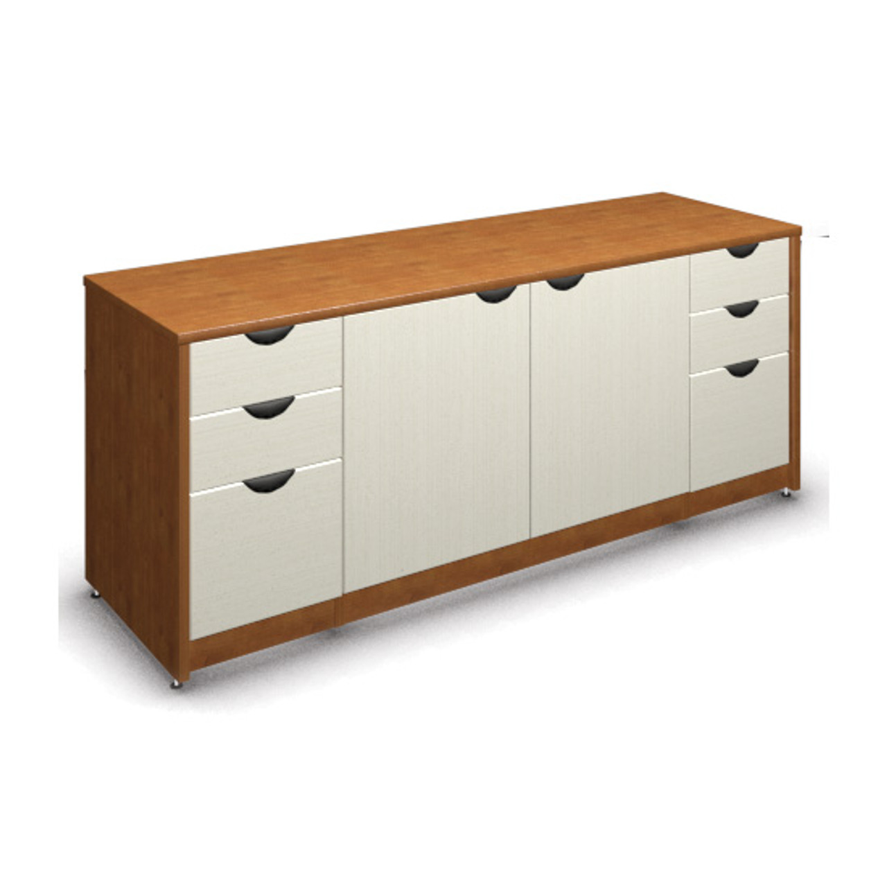 OS Laminate  Buffet Credenza with Top Drawer and Doors - OfficeSource