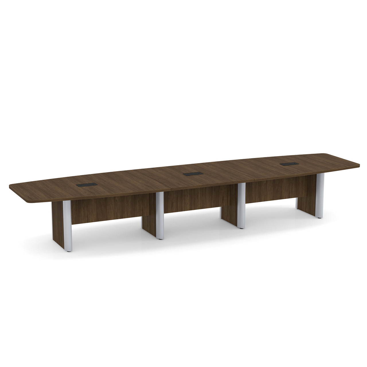 OfficeSource | OS Laminate Conference Tables | Expandable Boat Shaped Conference Table with Elliptical Base - 16' - Image 4