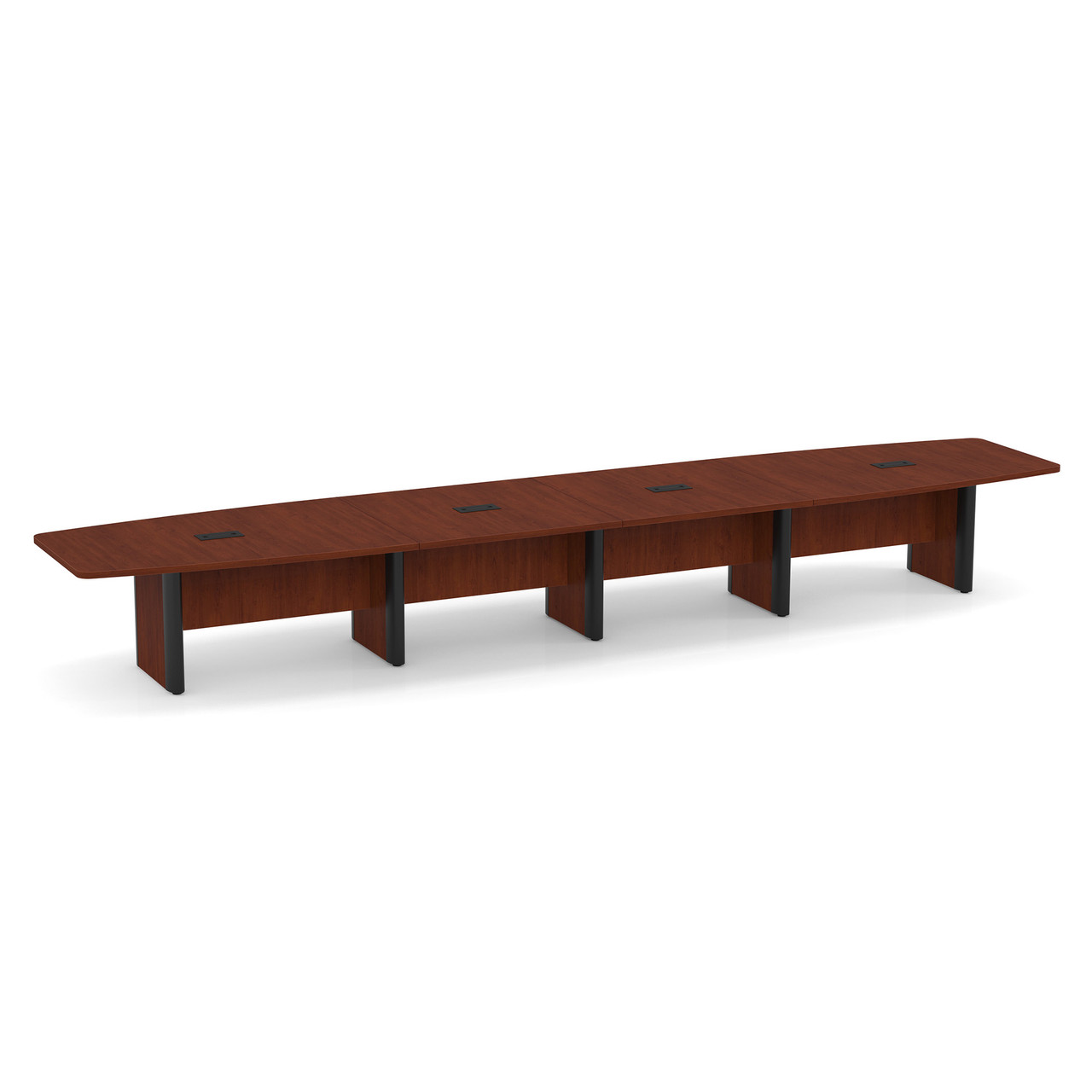 OfficeSource | OS Laminate Conference Tables | Expandable Boat Shaped Conference Table with Elliptical Base - 20' - Image 5