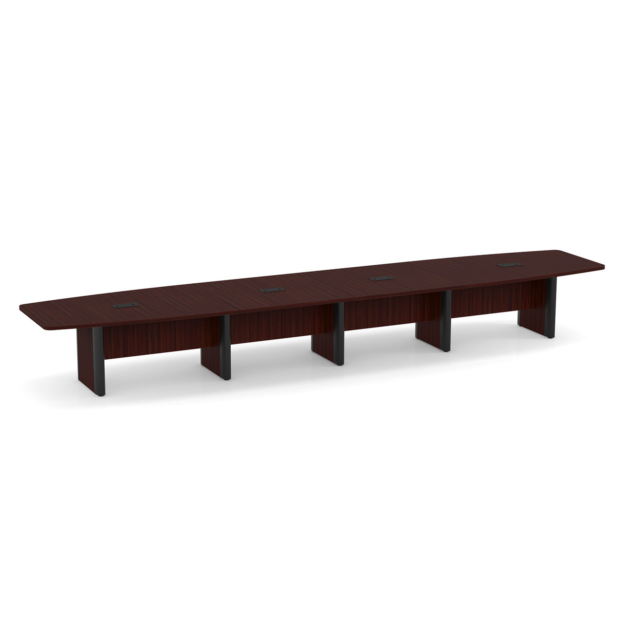 OfficeSource | OS Laminate Conference Tables | Expandable Boat Shaped Conference Table with Elliptical Base - 20' - Image 6