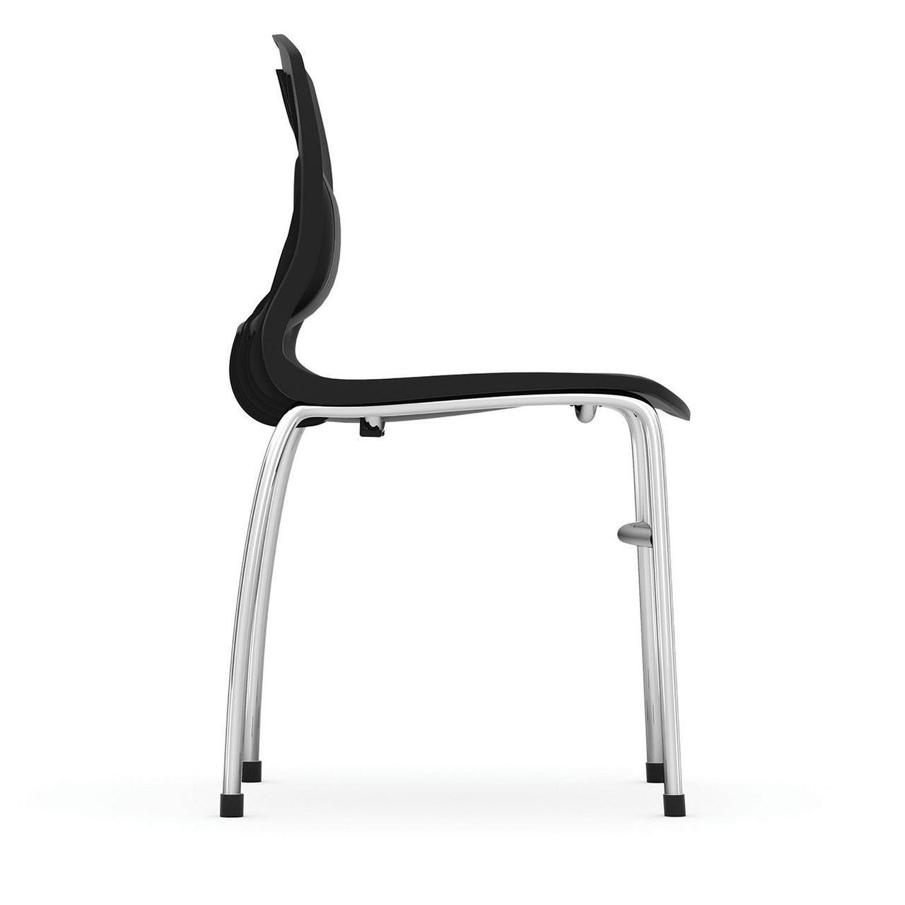OfficeSource | Slash | Armless Guest Stack Chair with Chrome Frame - Image 2