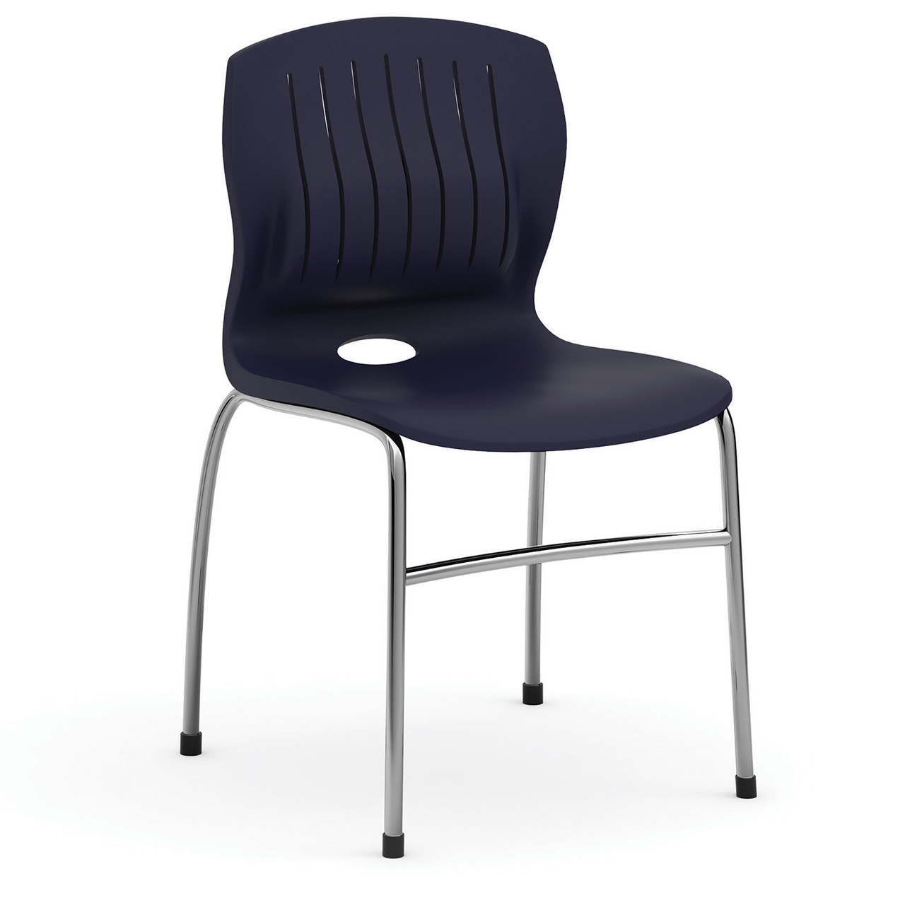 OfficeSource | Slash | Armless Guest Stack Chair with Chrome Frame - Image 5