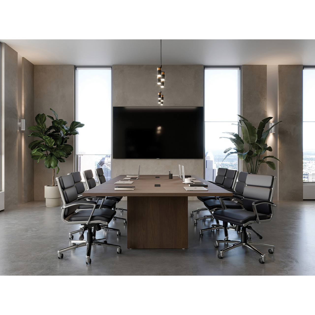 OfficeSource | Merak | Executive Mid Back with Chrome Frame - COE