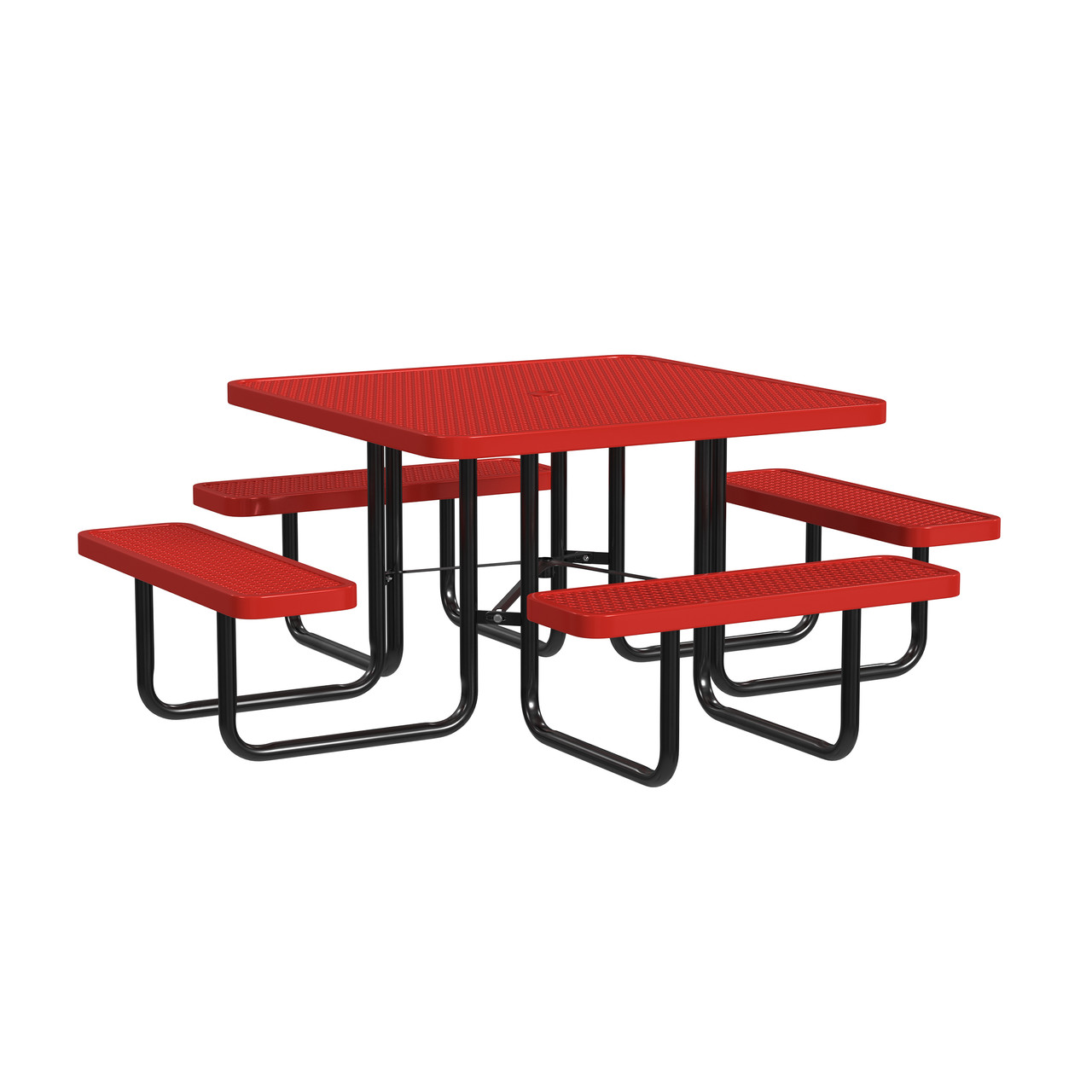 46" Square Expanded Metal Table - Image 4