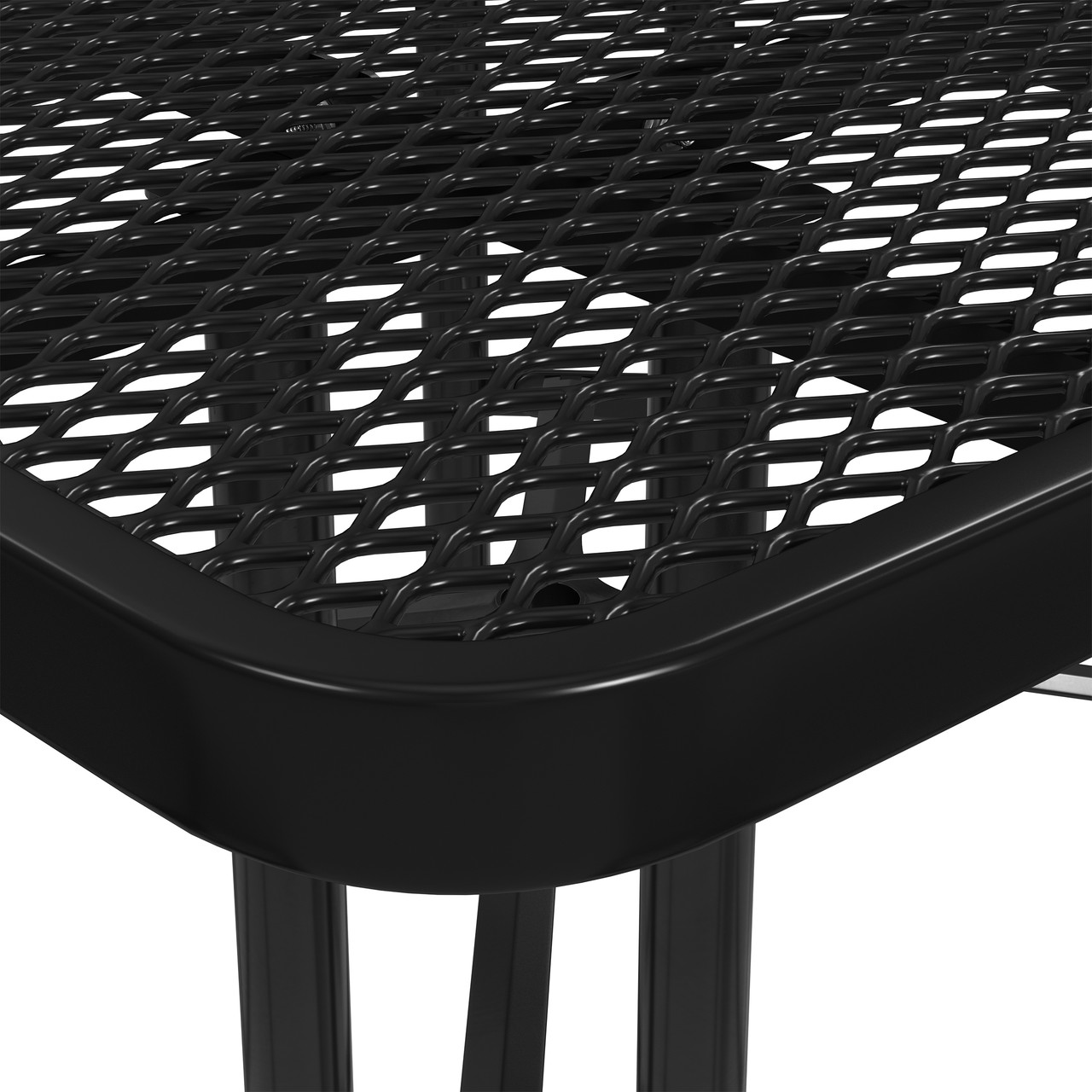 46" Square Expanded Metal Table - Image 6