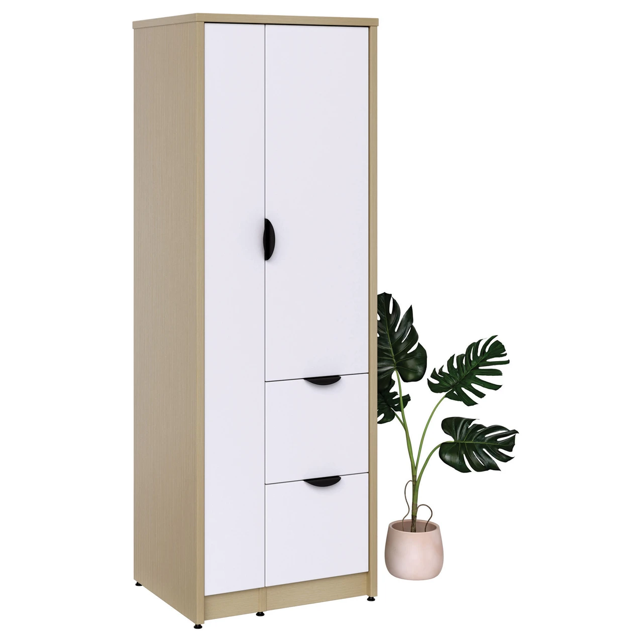 Candex | Component Series | Storage Wardrobe with Dual File Storage - 20"D x 72"H