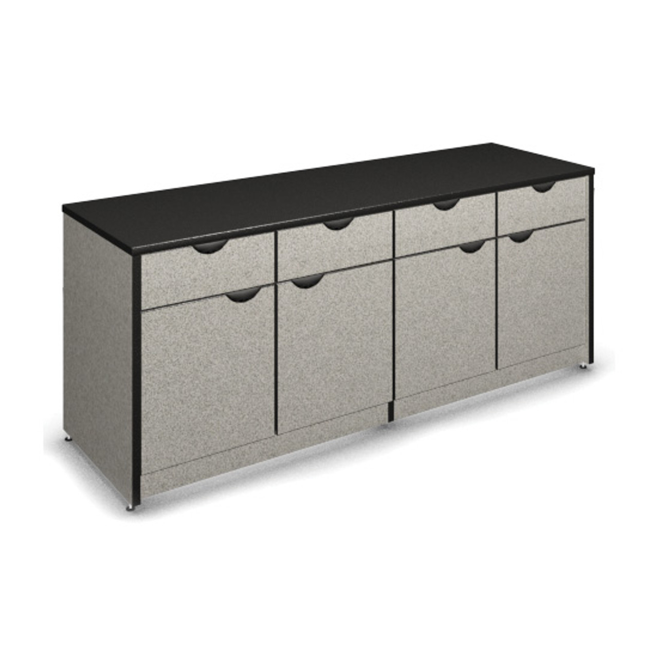 4 Drawer and 4 Door Buffet Height Credenza with Locks - 36'' H - COE  Distributing