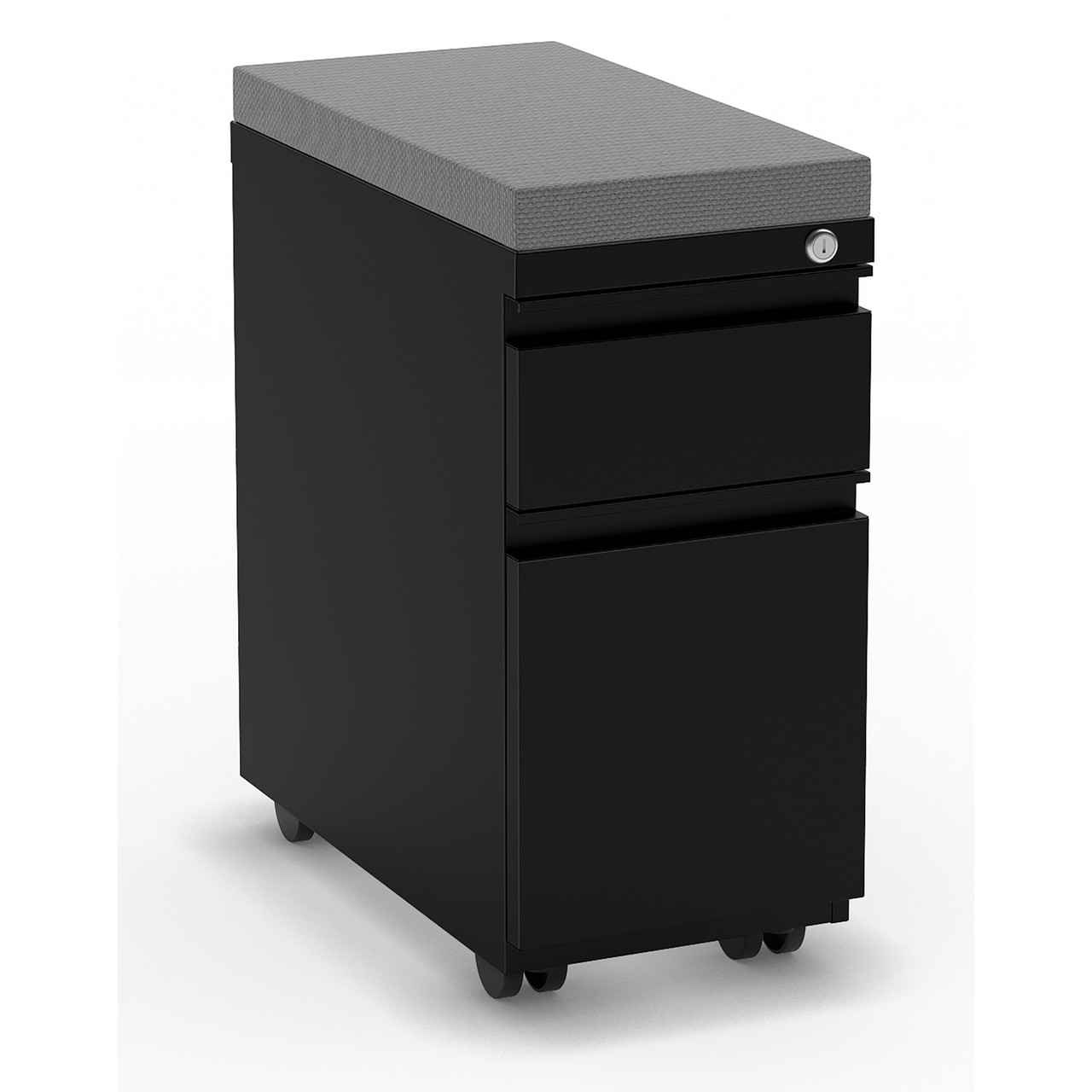 OfficeSource Metal Pedestals 2 Drawer Hanging Mini Pedestal - Image 3