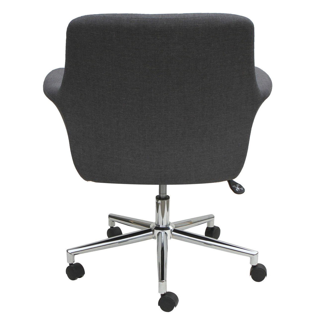 OfficeSource Bolster Collection Mid Back Swivel Chair with 5 Star Chrome  Base