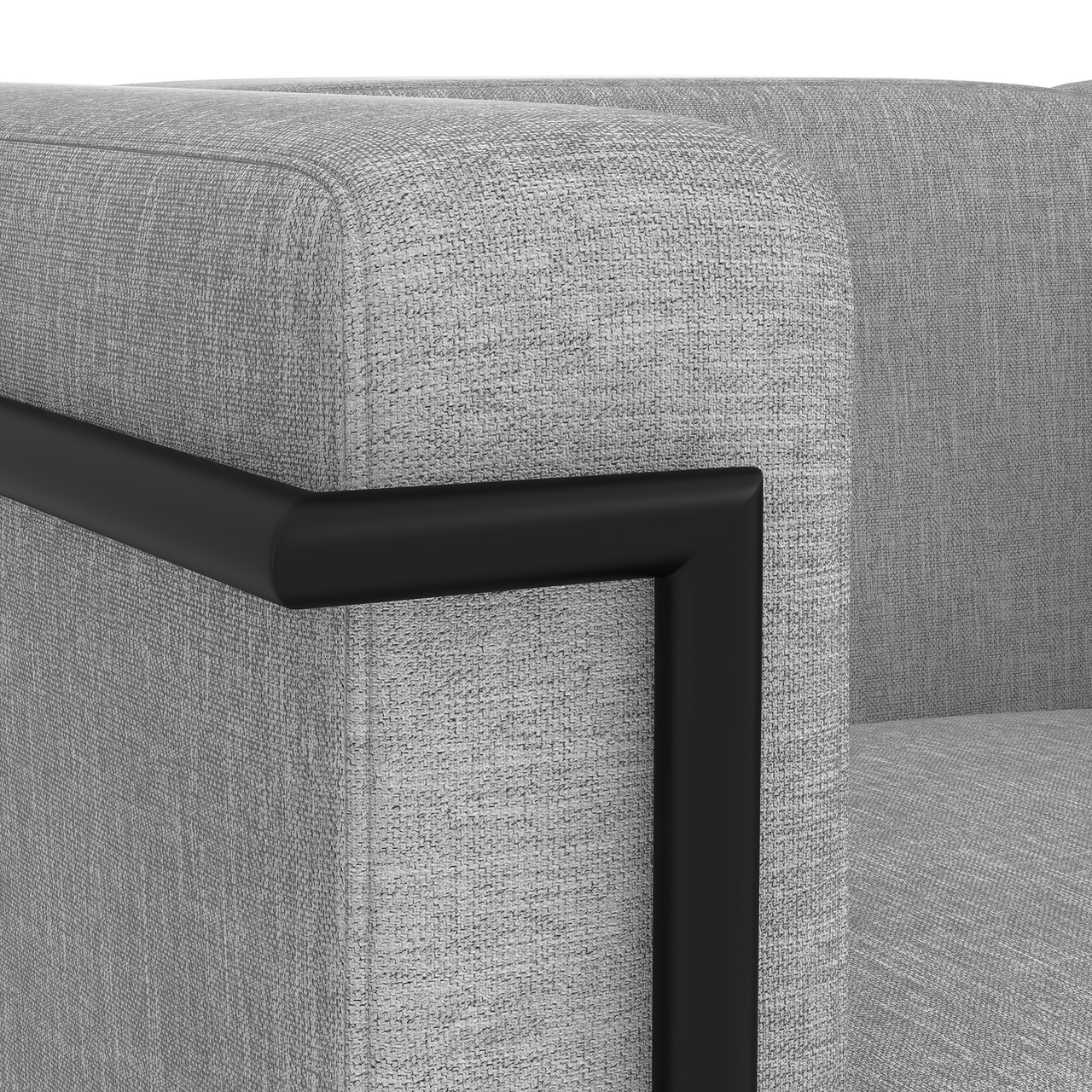 OfficeSource | Framed | Club Chair with Matte Black Metal Frame - Image 5