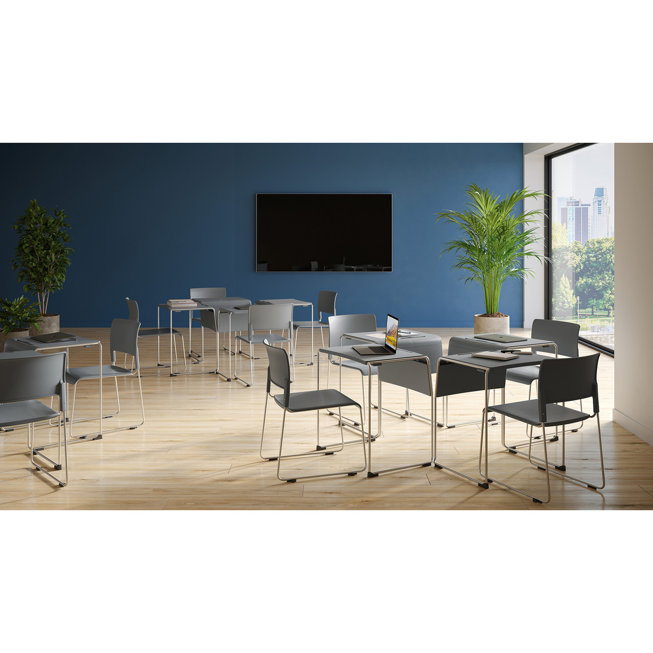 Mario Collection Armless Stackable Side Chair - Image 6