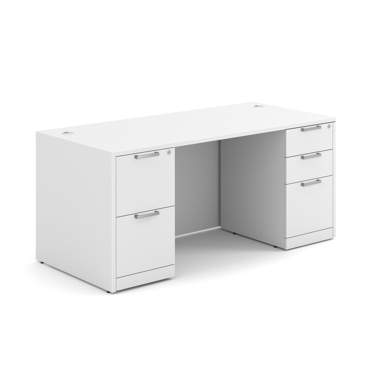 OfficeSource | OS Laminate | Double Full Pedestal Desk - 71'' x 36'' - Image 6