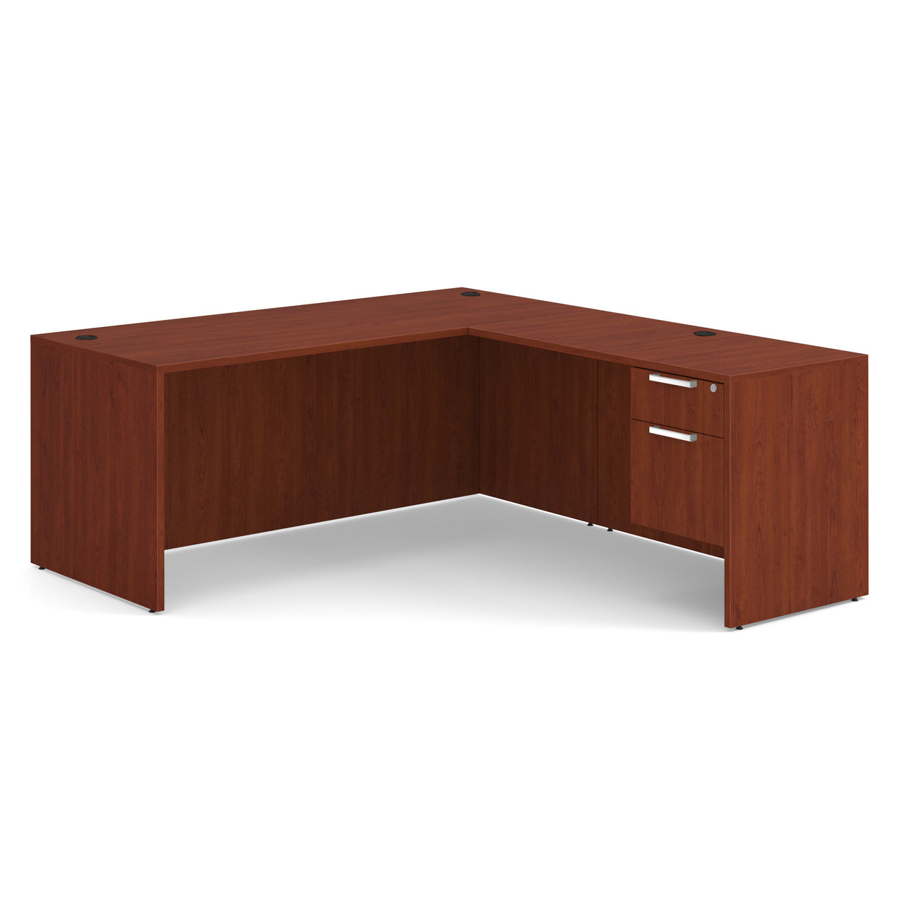 OfficeSource | OS Laminate Collection | Single 3/4 Pedestal ''L'' Desk - 71'' x 30'' - Image 3