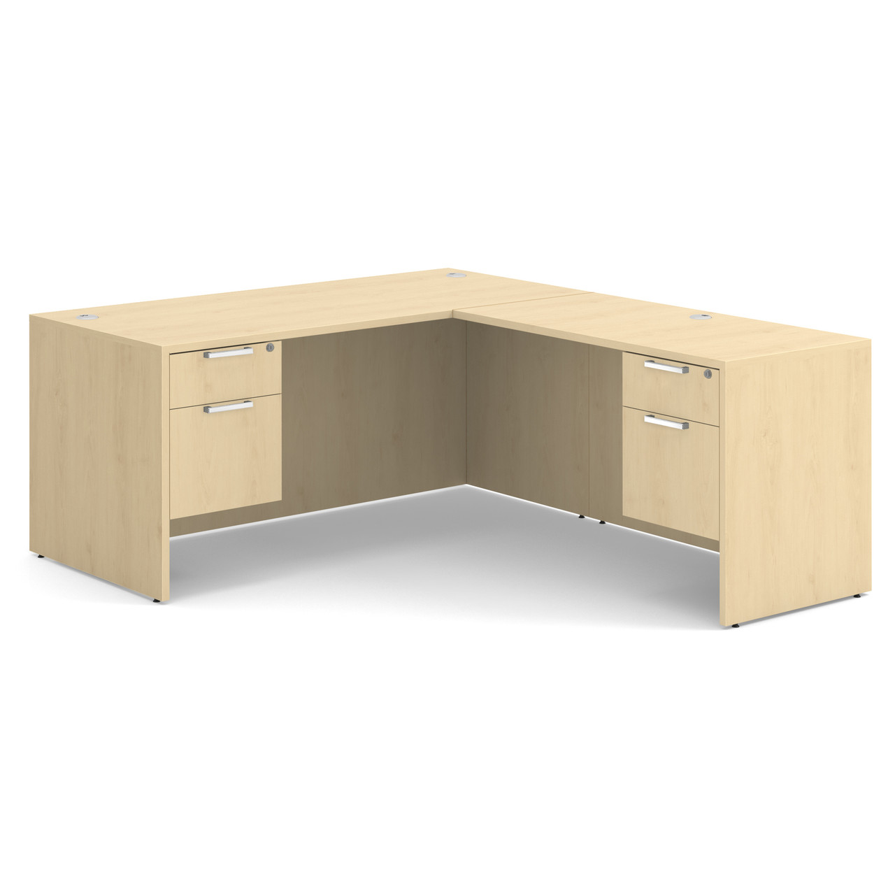 OfficeSource | OS Laminate | Double 3/4 Pedestal ''L'' Desk - 71'' x 36'' - Image 6