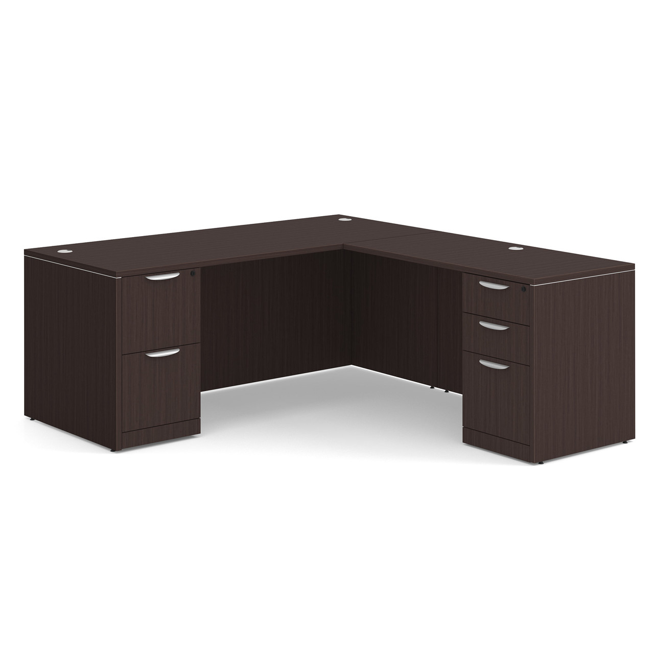 OfficeSource OS Laminate Collection Double Full Pedestal ''L