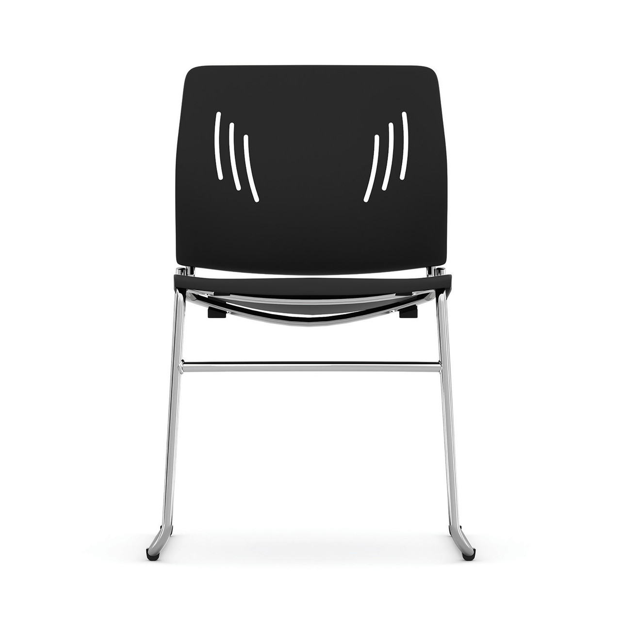 OfficeSource Stacked Seating Armless Stackable Side Chair with