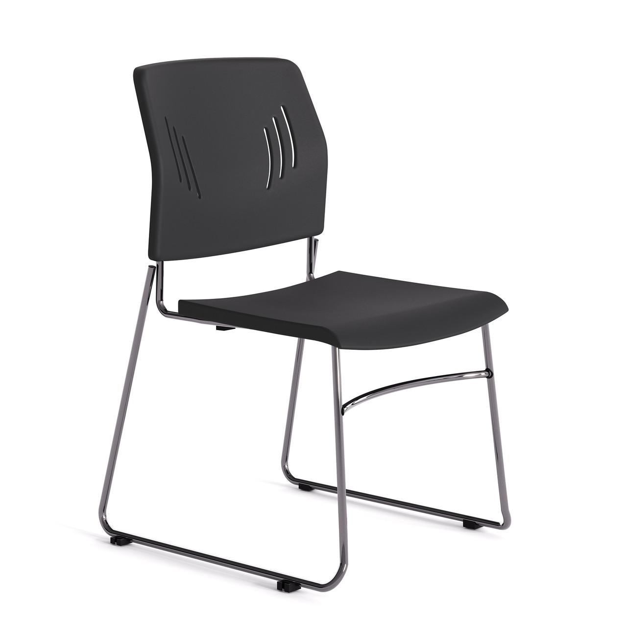 OfficeSource Stacked Seating Armless Stackable Side Chair