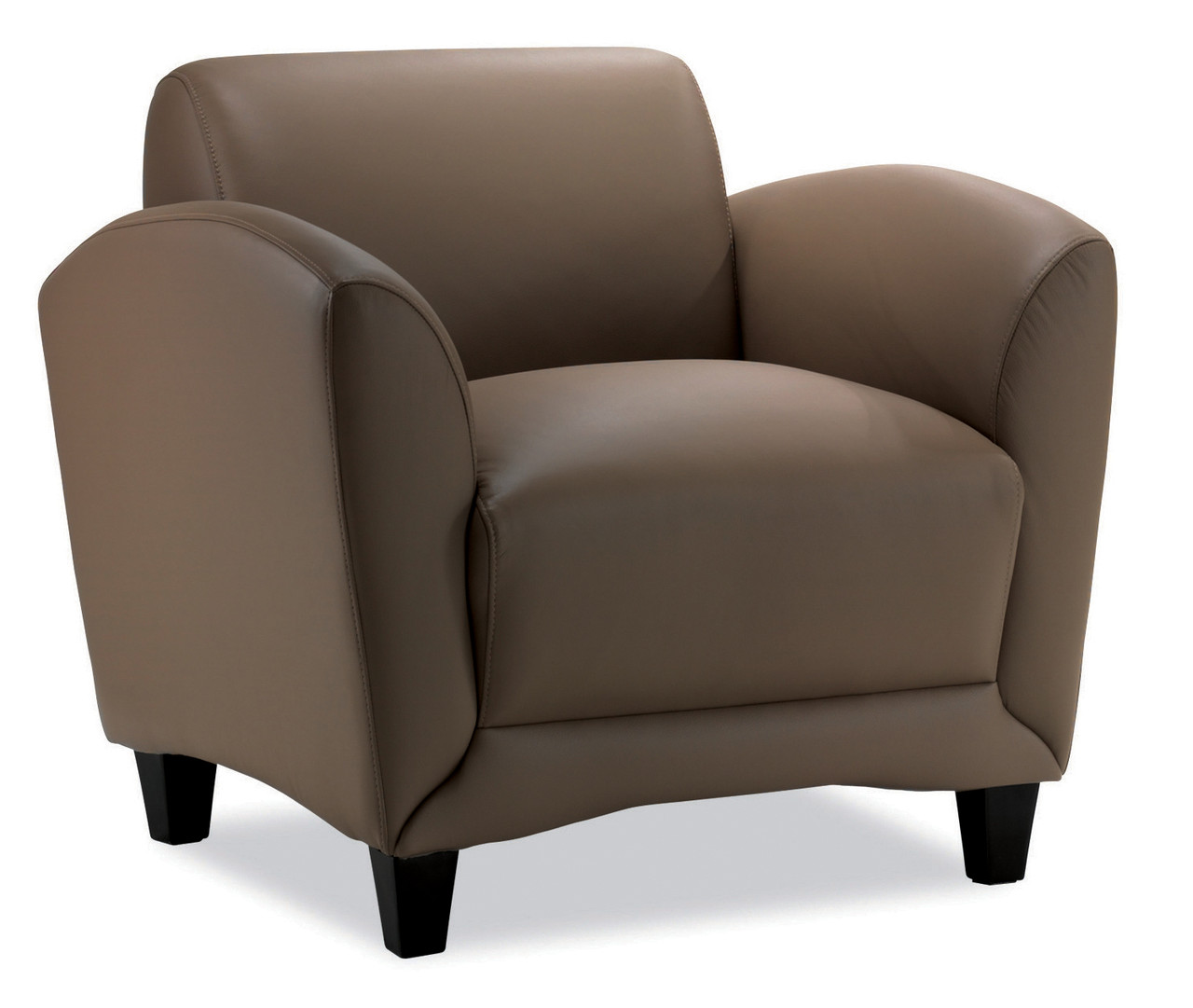 OfficeSource | Manhattan | Club Chair with Black Wood Legs - COE