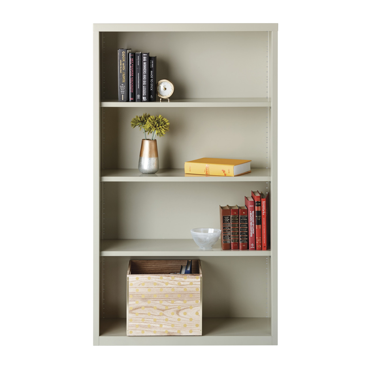 OfficeSource | Steel Bookcase | Steel Bookcase - 4 Shelves - Image 9