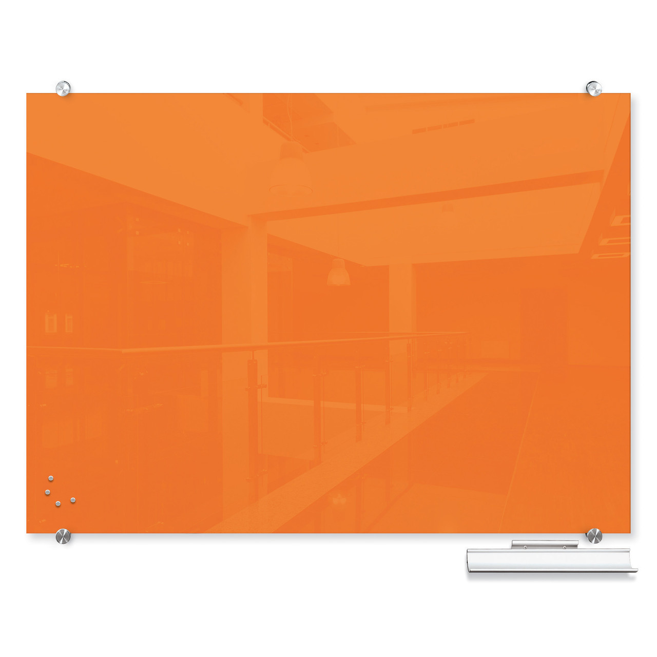 ViZual Collection Magnetic Glass Dry-Erase Board - 48 x 96 - OfficeSource