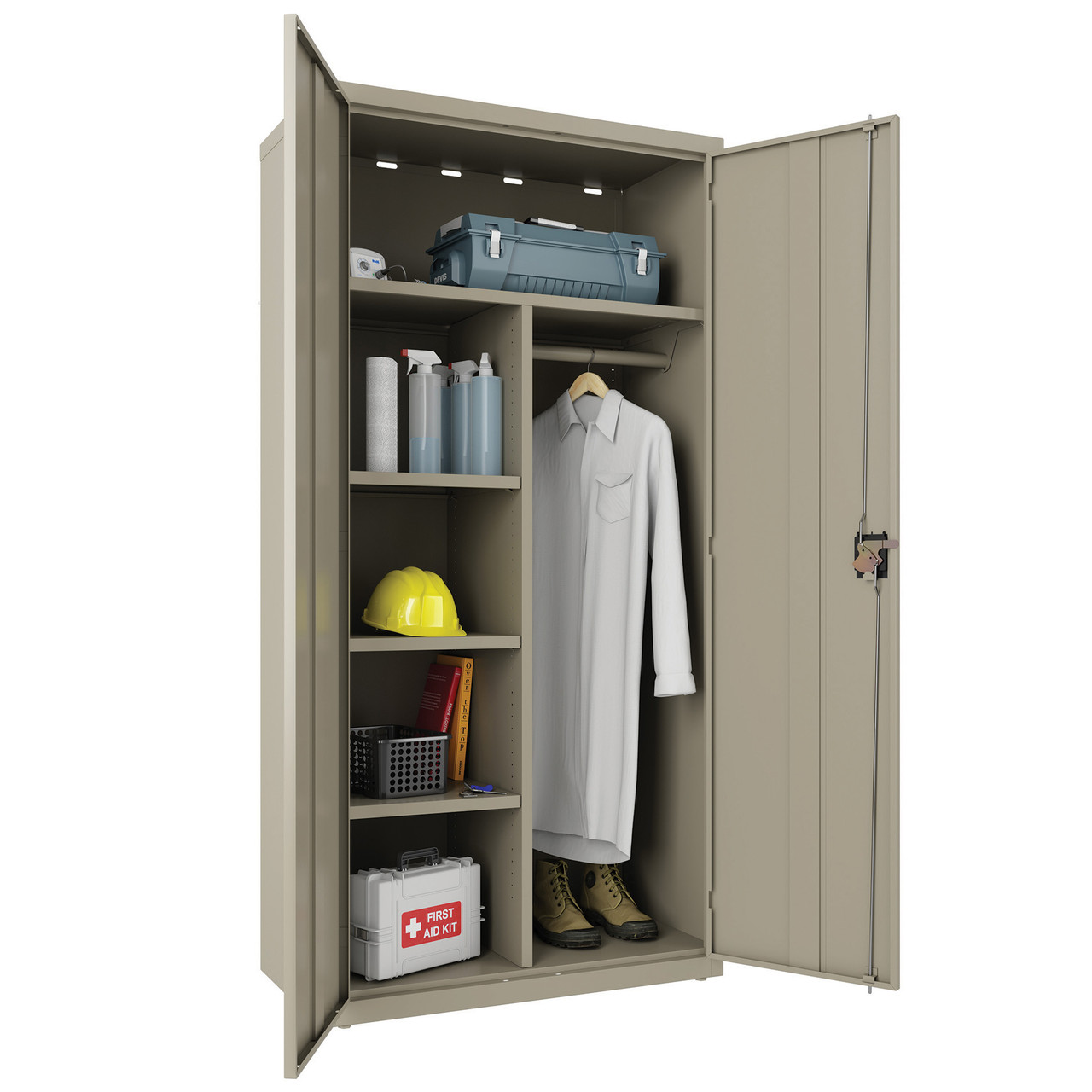 OfficeSource Steel Storage Cabinet Collection Combo Wardrobe - COE