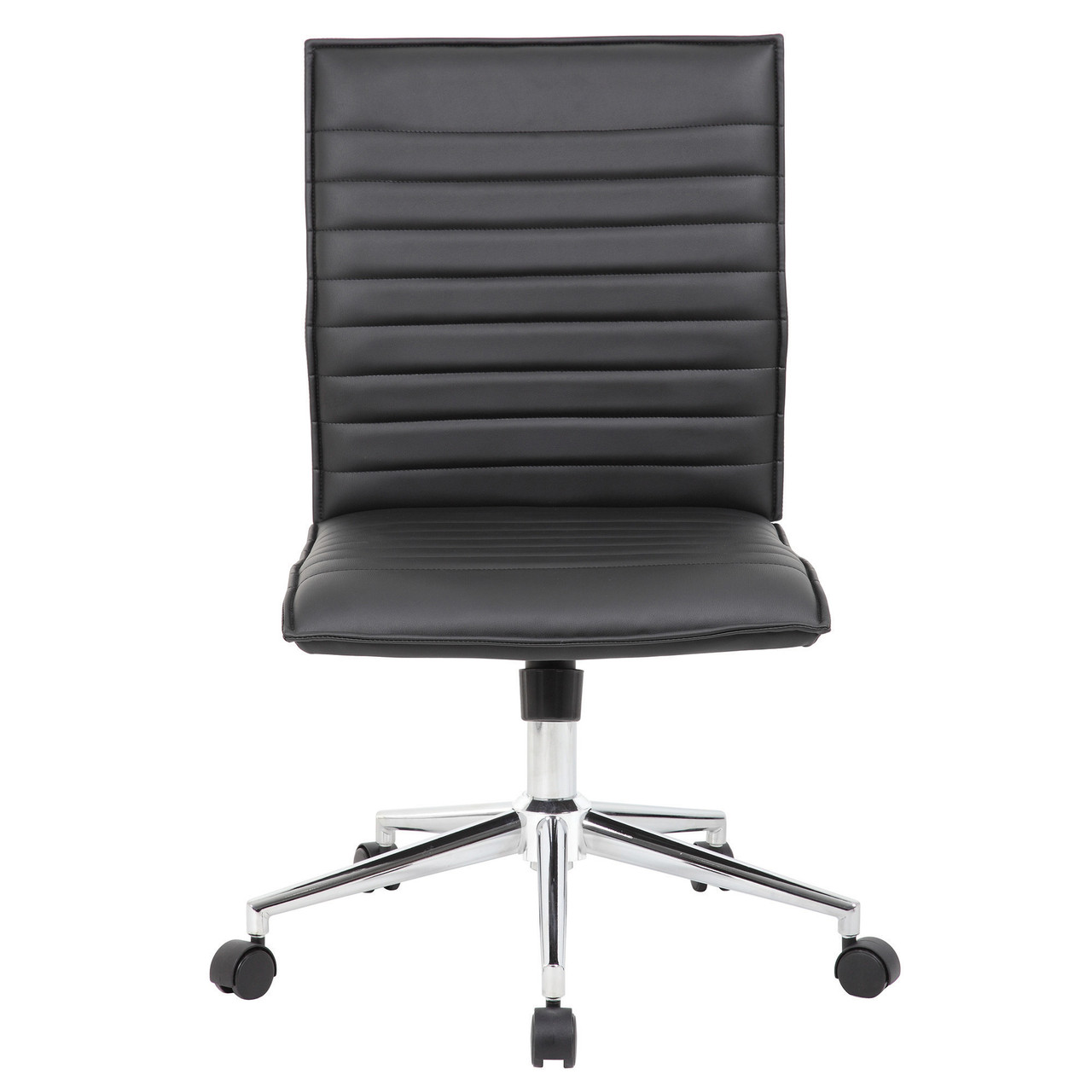 OfficeSource | Ridge | Executive Mid Back Armless, Ribbed Back