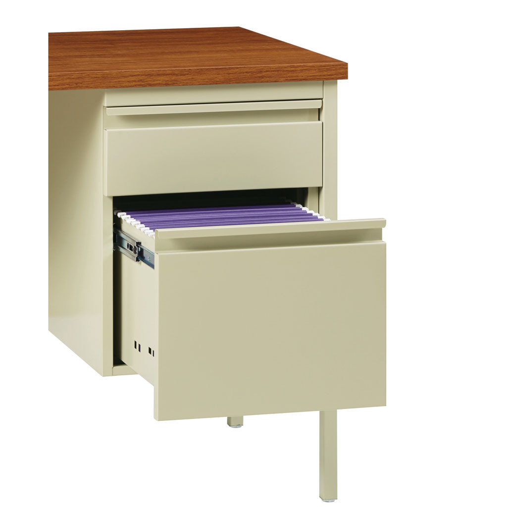 OfficeSource | Raleigh | 45"W Single Right Pedestal Desk - Image 10
