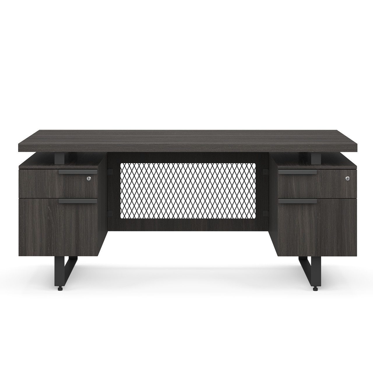 OfficeSource | Palisades | Double Pedestal Desk - 66" x 30" - Image 4