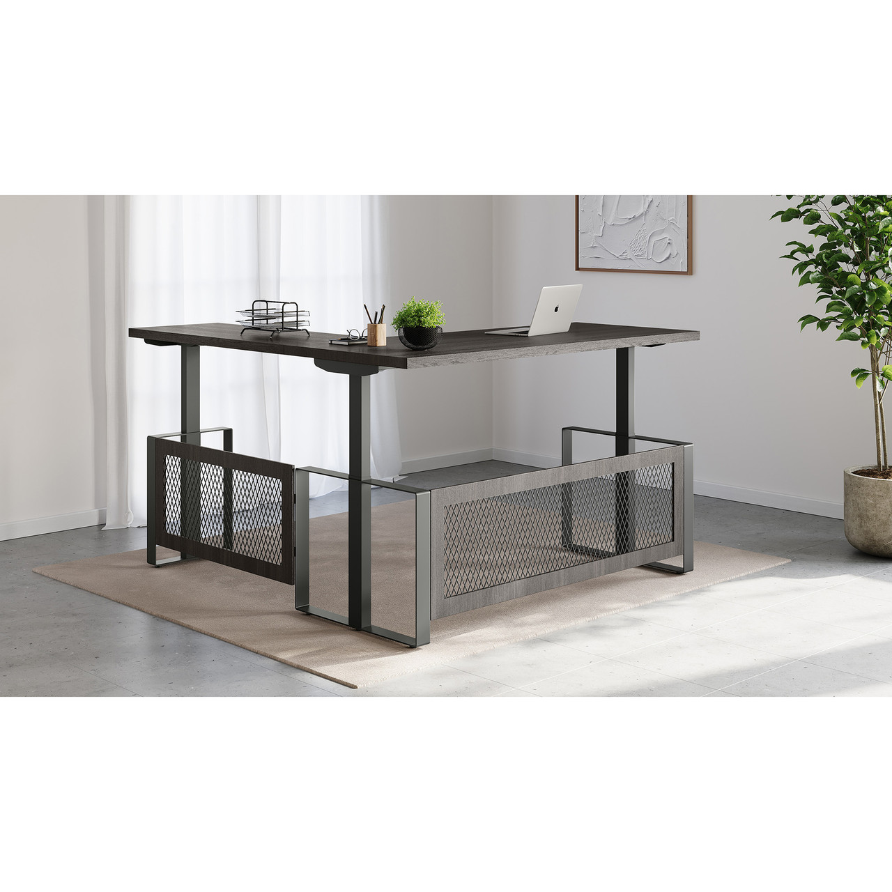 OfficeSource | Palisades | L Shape Electric Height Adjustable Desk - Image 5