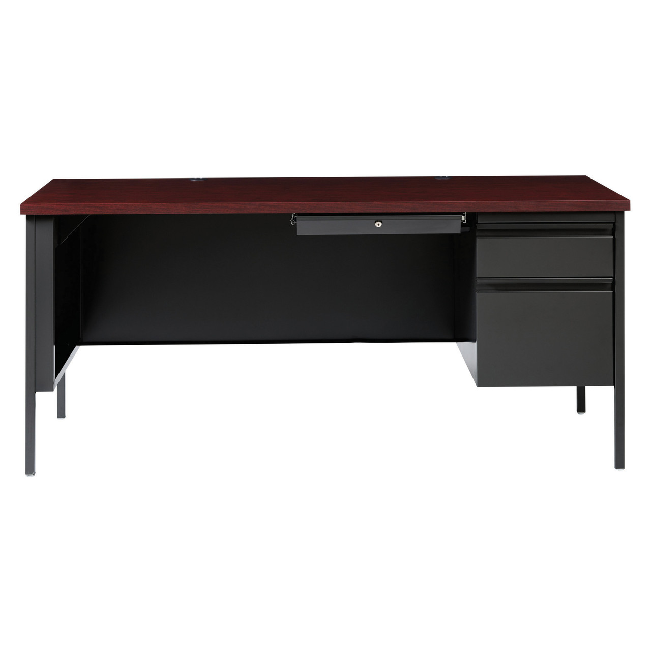 OfficeSource | Raleigh | 66"W Single Right Pedestal Desk - Image 10